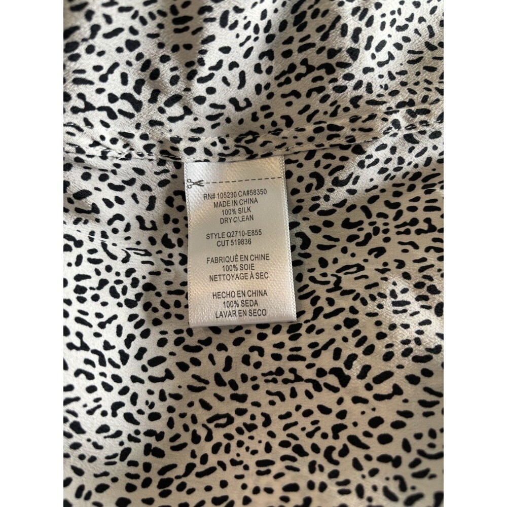 Kate Moss Equipment Mallorie Nature White True Black 100% Silk Mini Dress Medium - Picture 6 of 7